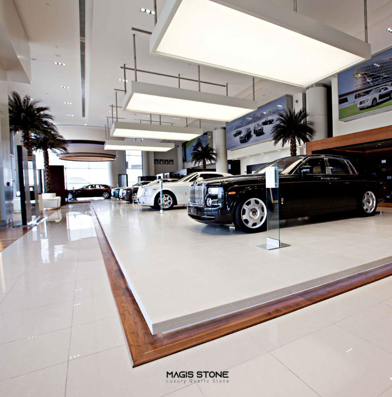 Đá compac tại dự án showroom Rolls Royce