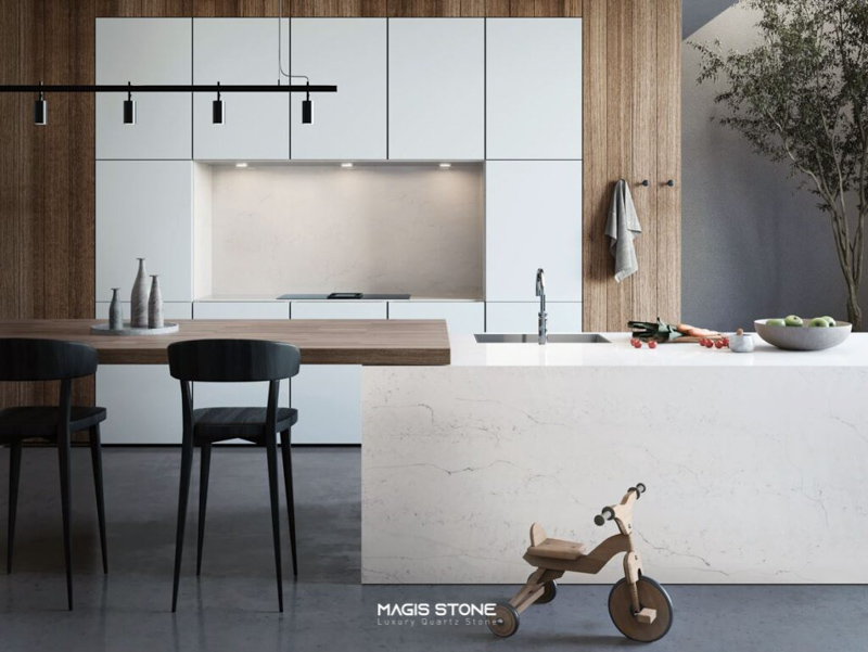 sm quartz tinh tham my va chuc nang trong nha bep 5