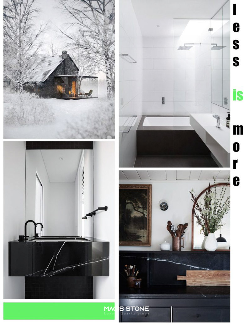 sử dụng màu đen trang trí cho nhà nhỏ