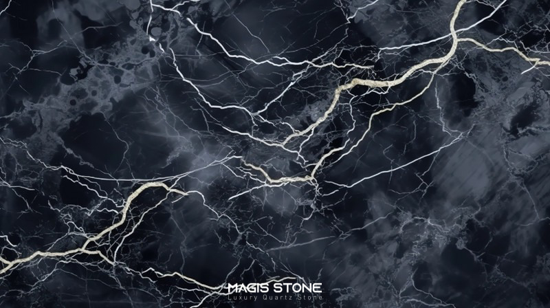 Đá Marble đen tia chớp