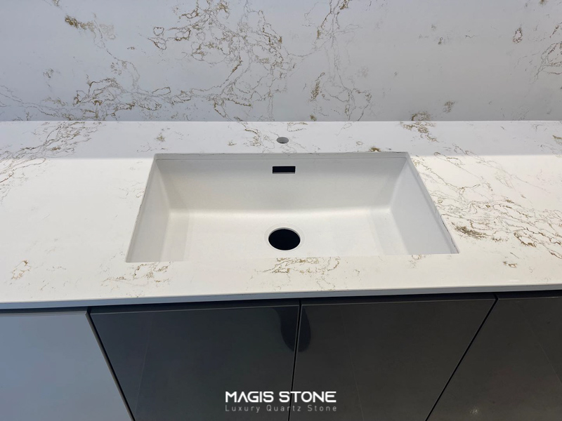Lavabo âm hình chữ nhật vẫn là kiểu thiết kế phổ biến nhất