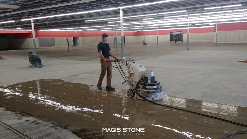 Quá trình thi công đá mài